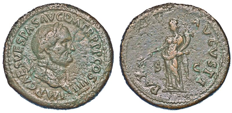 VESPASIANO, 69-79. Sesterzio, anno 74. Roma.  - Auction Numismatics - I - Cambi Casa d'Aste