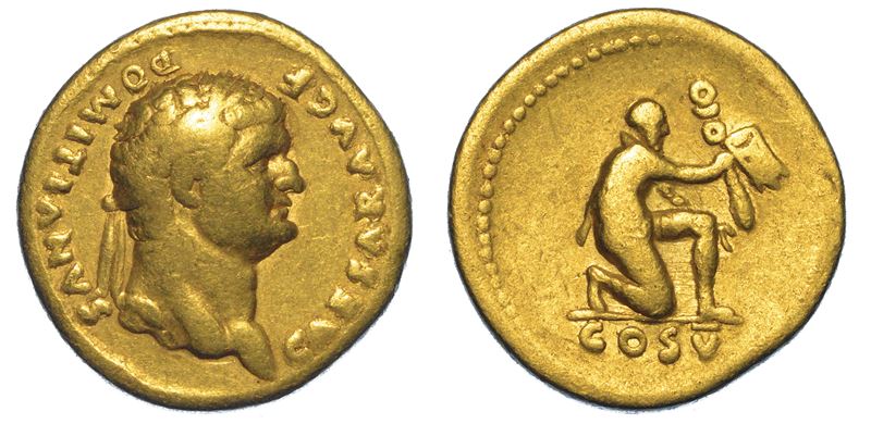 DOMIZIANO (CESARE), 69-81. Aureo, anni 77-78. Roma.  - Auction Numismatics - I - Cambi Casa d'Aste