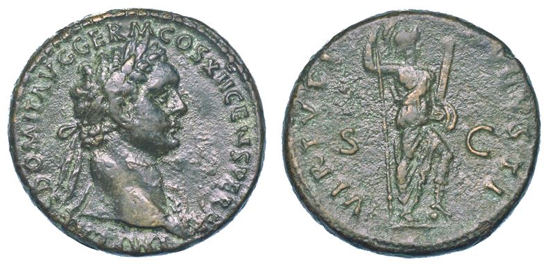 DOMIZIANO, 81-96. Asse, anno 86. Roma.  - Auction Numismatics - I - Cambi Casa d'Aste