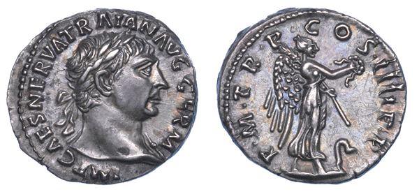 TRAIANO, 98-117. Denario. Roma.
