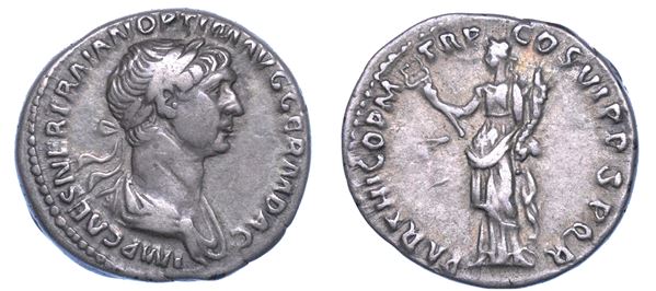 TRAIANO, 98-117. Denario. Roma.
