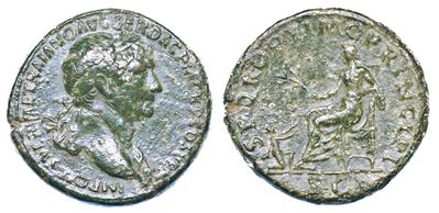 Traiano, 98-117. Sesterzio, Anni 103-111. Roma.