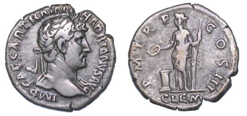 ADRIANO, 117-138. Denario, anni 119-122. Roma.  - Auction Numismatics - I - Cambi Casa d'Aste