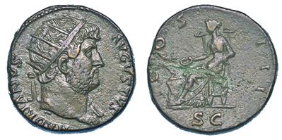 Adriano, 117-138. Dupondio, Anni 124-128. Roma.