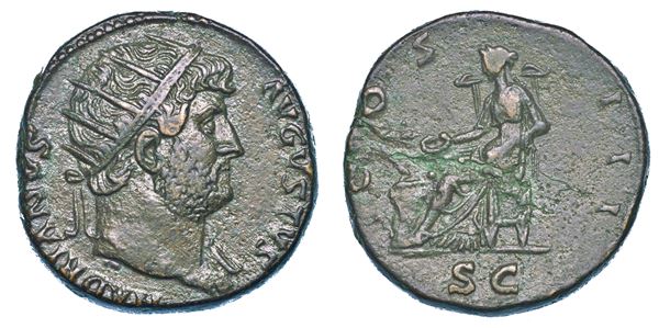 ADRIANO, 117-138. Dupondio, anni 124-128. Roma.