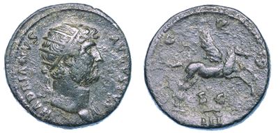 Adriano, 117-138. Dupondio, Anni 125-128.