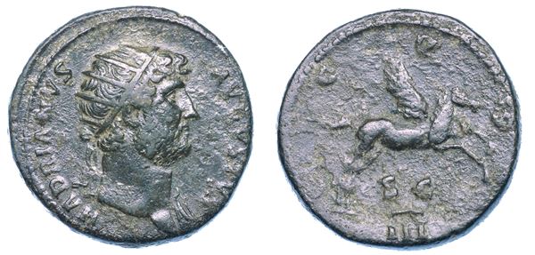 ADRIANO, 117-138. Dupondio, anni 125-128.
