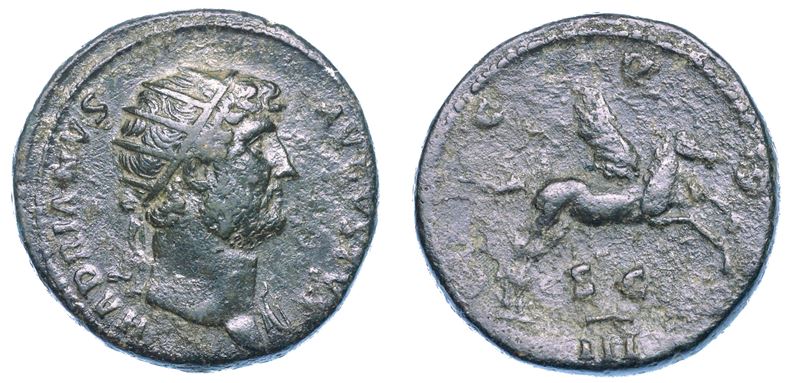 ADRIANO, 117-138. Dupondio, anni 125-128.  - Auction Numismatics - I - Cambi Casa d'Aste