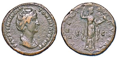Faustina i (moglie di Antonino Pio), + 140/141. Sesterzio, Anni 138-140/1. Roma