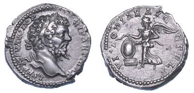 Settimio Severo, 193-211. Denario, Anni 198-202. Laodicea.