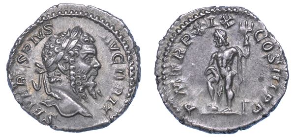 SETTIMIO SEVERO, 193-211. Denario, anno 210. Roma.