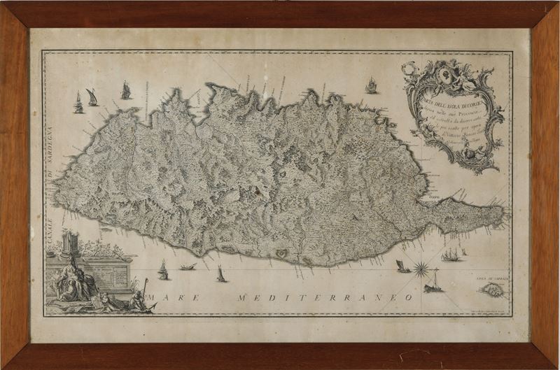 Vittorio Boasso Forise (1735-1814 o 1815) Carta dell'isola di Corsica...l'anno 1769 in giugno  - Asta Stampe Antiche e Moderne - Cambi Casa d'Aste