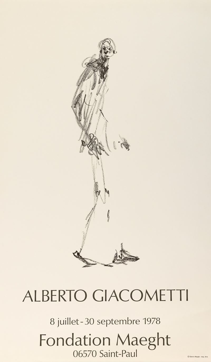 Alberto Giacometti : Fondazione Maeght  - Asta Manifesti e Collectible - Cambi Casa d'Aste