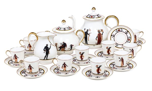 Servizio da caffè Doccia, Manifattura Richard Ginori, 1920-1930 circa