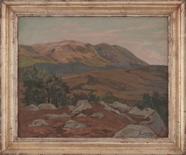 Enrico Ortolani - Veduta di Anticoli Corrado