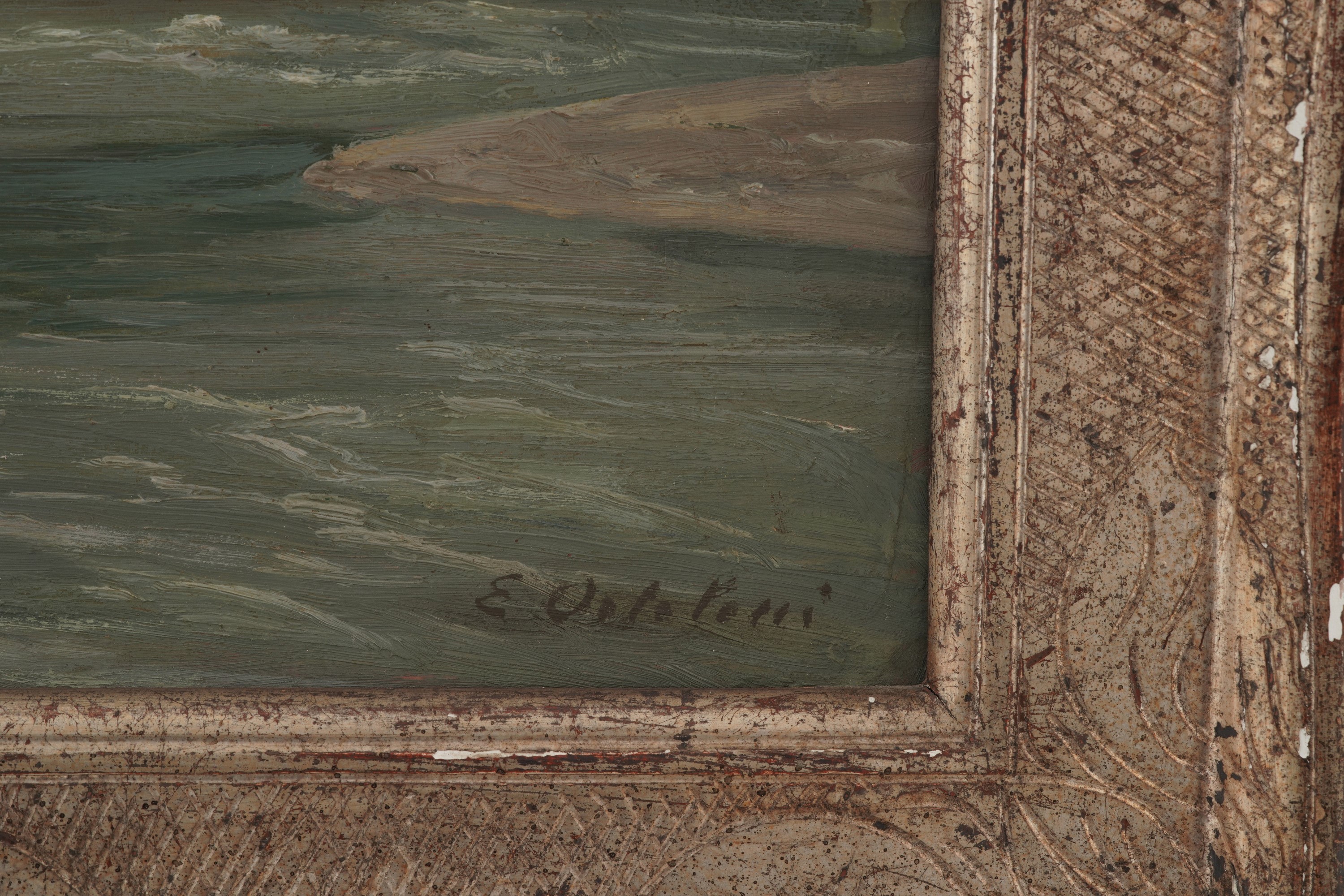 Enrico Ortolani - Il Sarco (Bobbeno) — olio su cartone telato