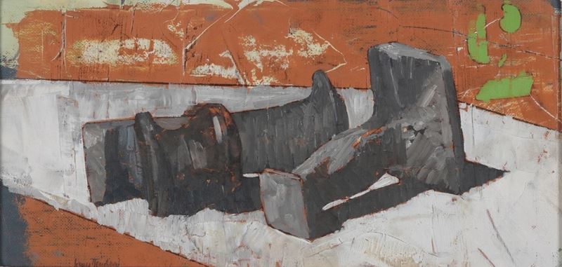 Lorenzo Tornabuoni : Utensili  (1979)  - olio su tela - Auction Modern and Contemporary Art - Cambi Casa d'Aste