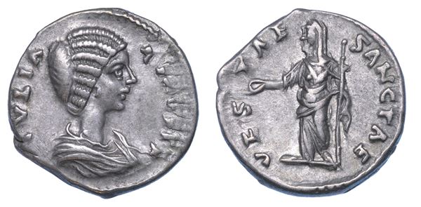 GIULIA DOMNA (moglie di Settimio Severo), 193-217. Denario, circa anni 198-202. Laodicea ad Mare.