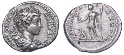 Caracalla, 198-217. Denario, Anni 199-200. Roma.