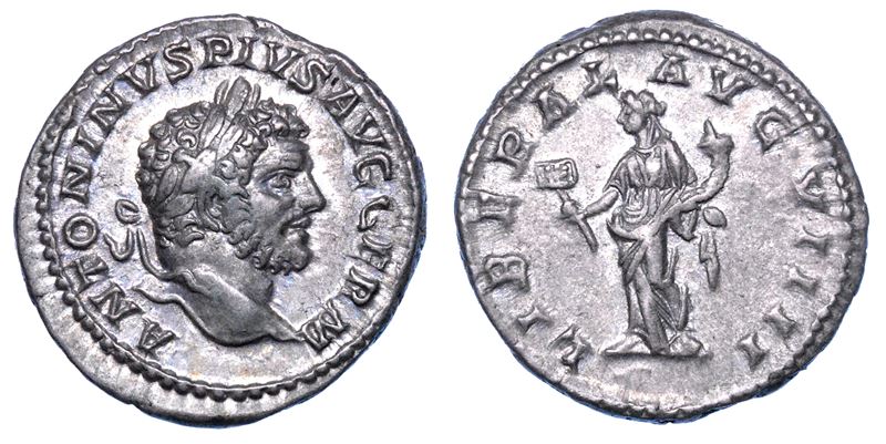 CARACALLA, 198-217. Denario, anno 215. Roma.  - Asta Numismatica - I - Cambi Casa d'Aste