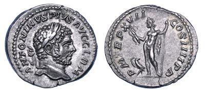 Caracalla, 198-217. Denario, Anno 214. Roma.