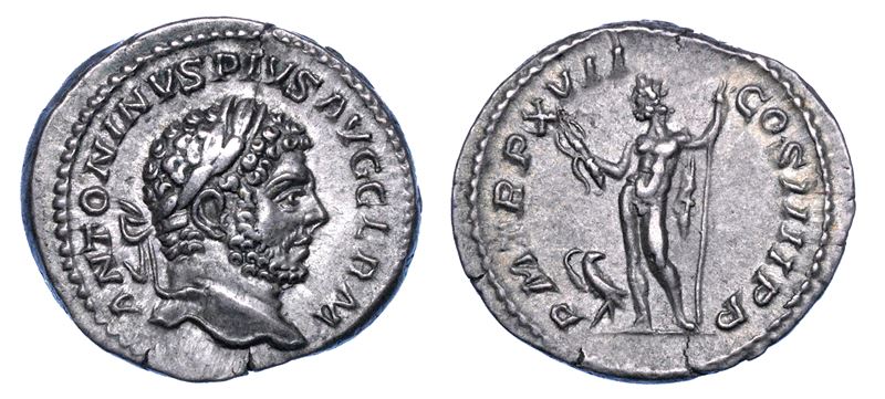CARACALLA, 198-217. Denario, anno  214. Roma.  - Auction Numismatics - I - Cambi Casa d'Aste