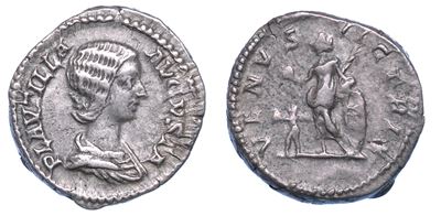Plautilla (moglie di Caracalla), 202-205. Denario, Anno 204.