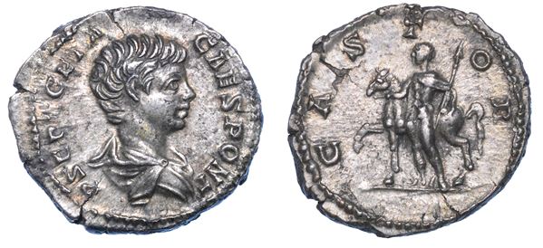 GETA (CESARE), 198-209. Denario, anno 203. Roma.