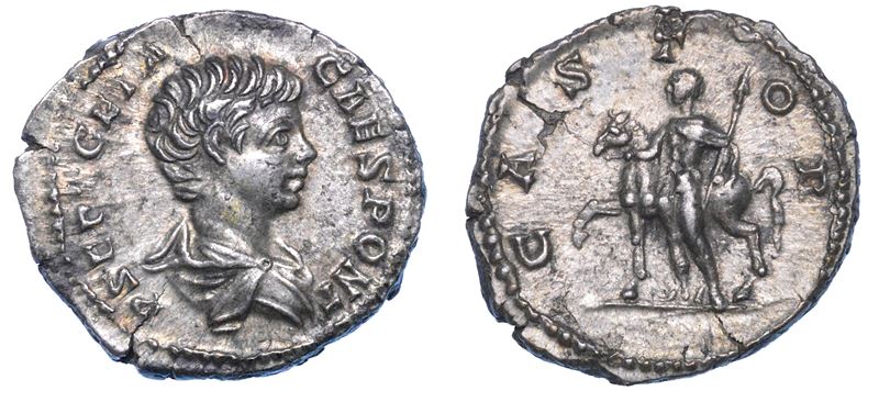 GETA (CESARE), 198-209. Denario, anno 203. Roma.  - Auction Numismatics - I - Cambi Casa d'Aste
