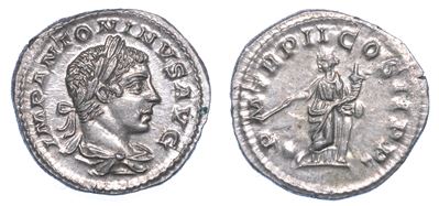 Eliogabalo, 218-222. Denario, Anno 219.