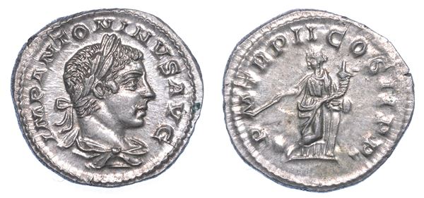 ELIOGABALO, 218-222. Denario, anno 219.