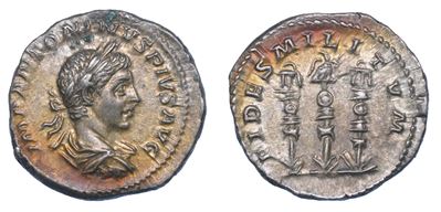 Eliogabalo, 218-222. Denario.