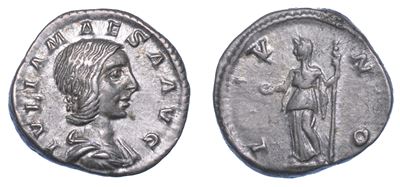 Giulia Mesa, 218-224/5. Denario, Anno 219. Roma.