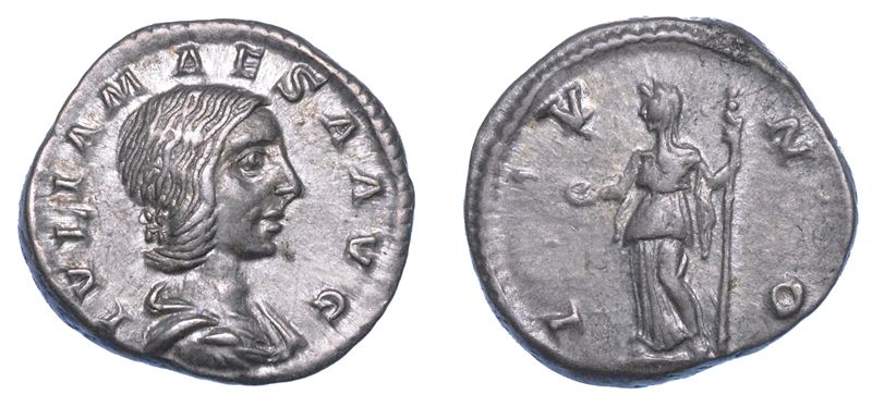 GIULIA MESA, 218-224/5. Denario, anno 219. Roma.  - Auction Numismatics - I - Cambi Casa d'Aste