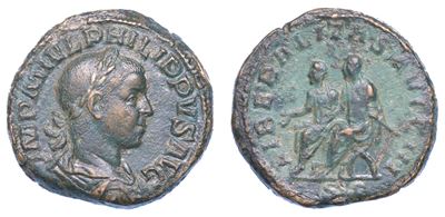 Filippo II, 247-249. Sesterzio.