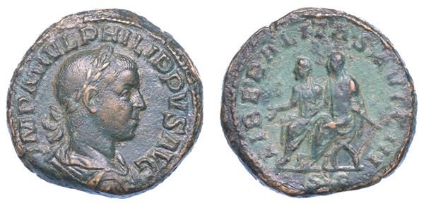 FILIPPO II, 247-249. Sesterzio.