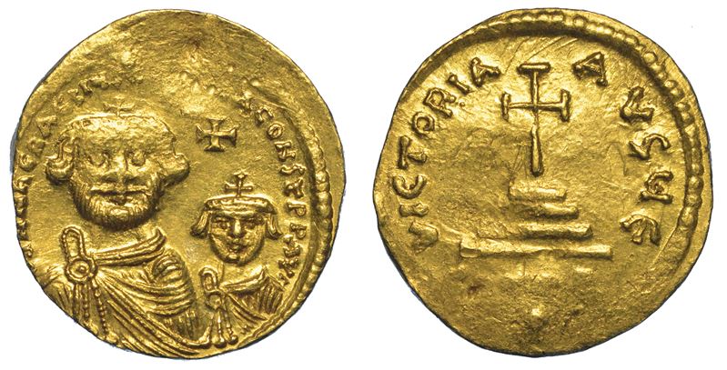 ERACLIO E ERACLIO COSTANTINO, 613-638. Solido.  - Auction Numismatics - I - Cambi Casa d'Aste