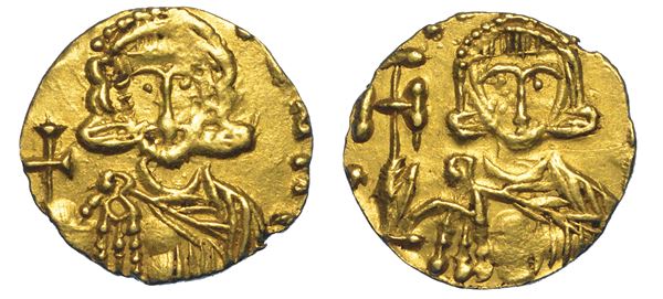 LEONE III e COSTANTINO V, 717-741. Tremisse. Siracusa.