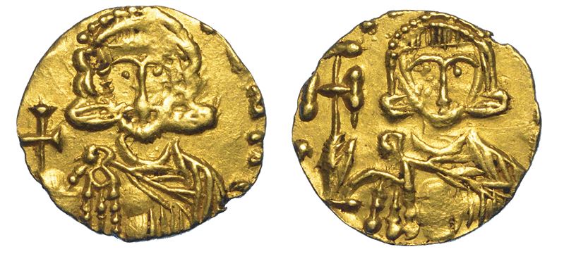 LEONE III e COSTANTINO V, 717-741. Tremisse. Siracusa.  - Asta Numismatica - I - Cambi Casa d'Aste