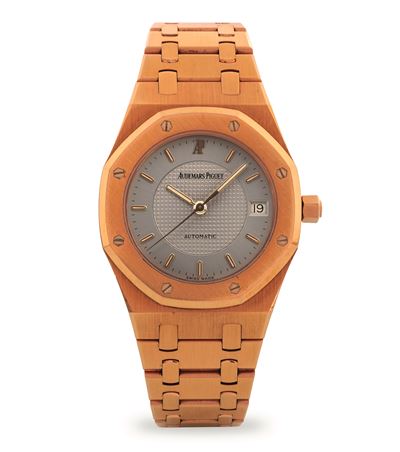 Royal Oak Nick Faldo ref 15097OR, oro rosa 18k, quadrante grigio tapisserie, circa 1997