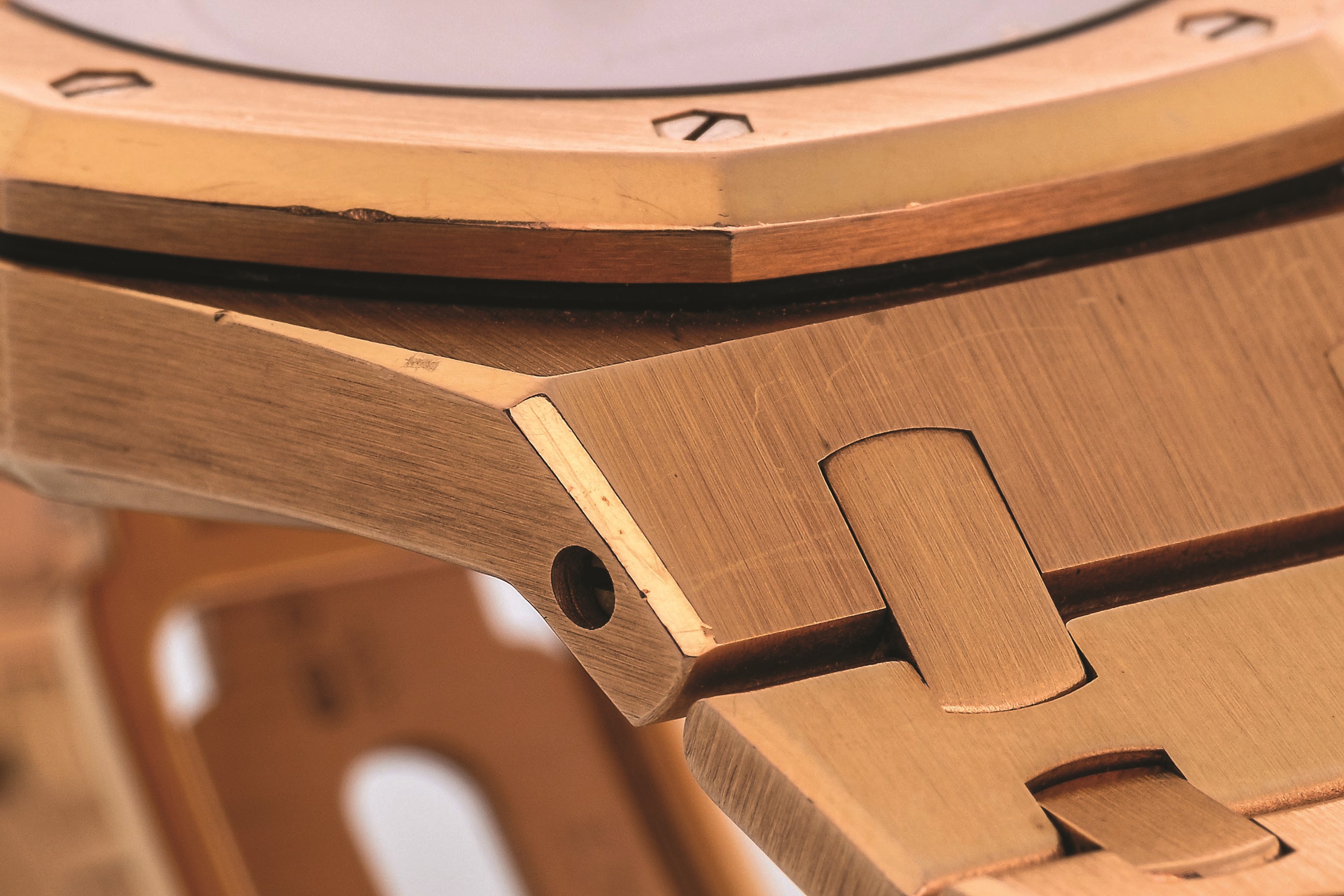 Audemars Piguet - Royal Oak Nick Faldo ref 15097OR, oro rosa 18k, quadrante grigio tapisserie, ci...
