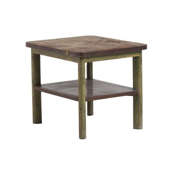 Tavolino a due piani in legno