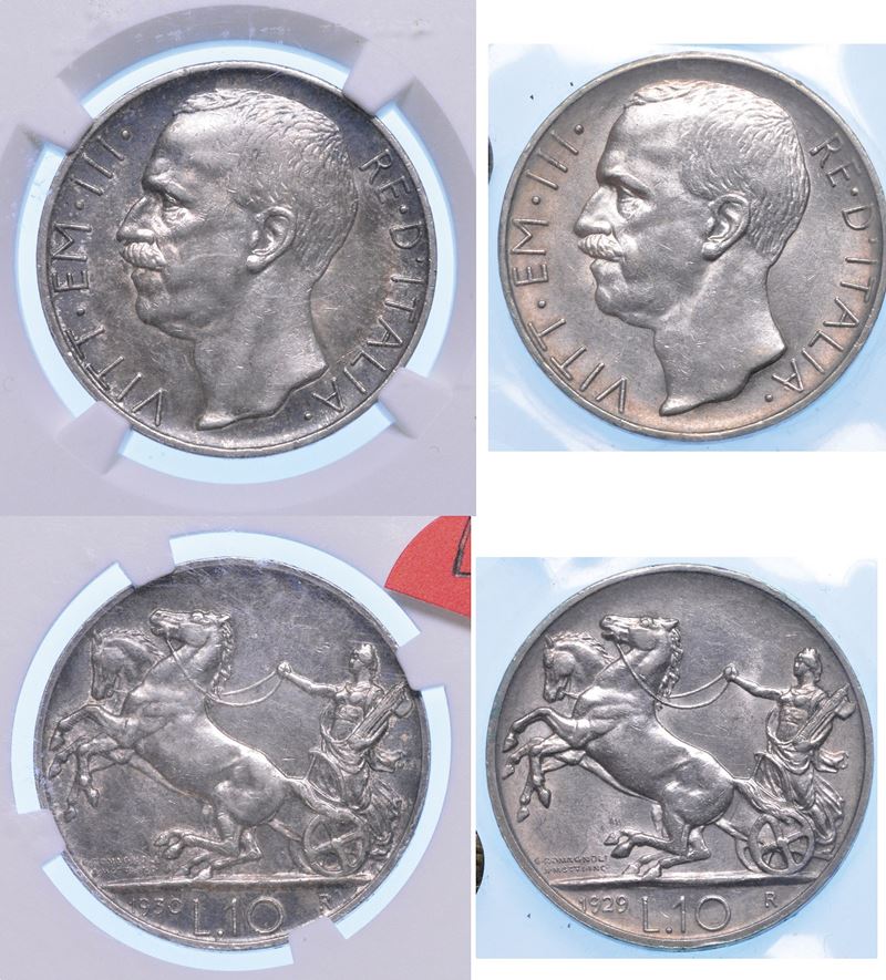 REGNO D’ITALIA. VITTORIO EMANUELE III DI SAVOIA, 1900-1946. Lotto di due monete.  - Asta Numismatica - I - Cambi Casa d'Aste