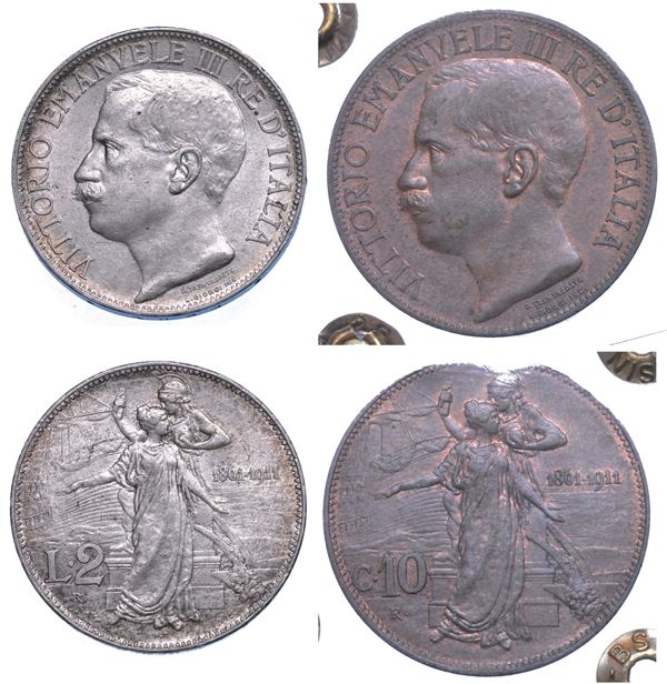 REGNO D’ITALIA. VITTORIO EMANUELE III DI SAVOIA, 1900-1946. Lotto di due monete.