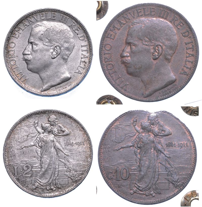 REGNO D’ITALIA. VITTORIO EMANUELE III DI SAVOIA, 1900-1946. Lotto di due monete.  - Asta Numismatica - I - Cambi Casa d'Aste