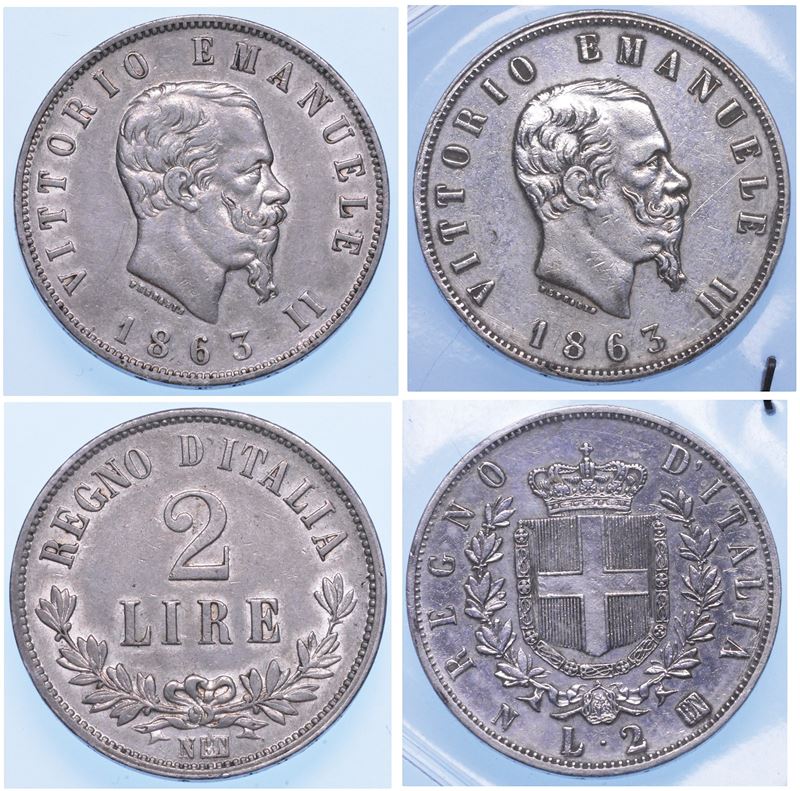 REGNO D’ITALIA. VITTORIO EMANUELE II DI SAVOIA, 1861-1878. Lotto di due monete.  - Asta Numismatica - I - Cambi Casa d'Aste