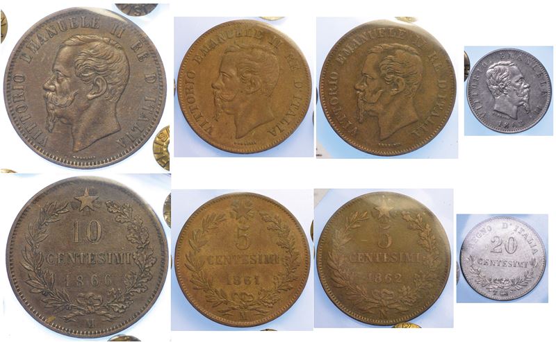 REGNO D’ITALIA. VITTORIO EMANUELE II DI SAVOIA, 1861-1878. Lotto di quattro monete.  - Auction Numismatics - I - Cambi Casa d'Aste