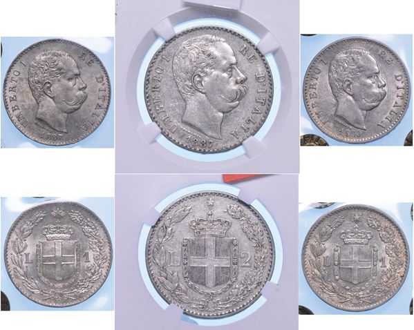 REGNO D’ITALIA. UMBERTO I DI SAVOIA, 1878-1900. Lotto di tre monete.