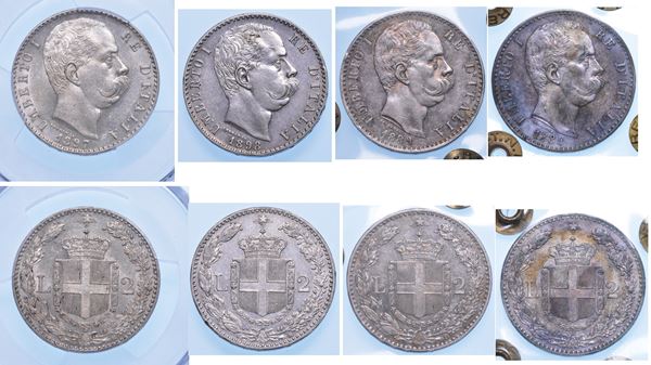 REGNO D’ITALIA. UMBERTO I DI SAVOIA, 1878-1900. Lotto di quattro monete.
