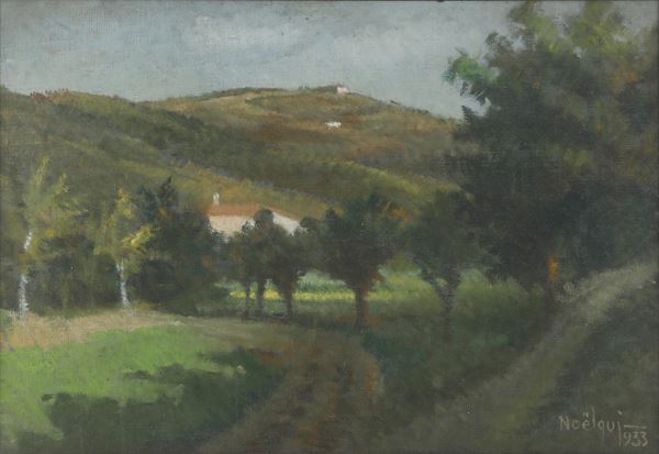 Paesaggio di campagna e collina